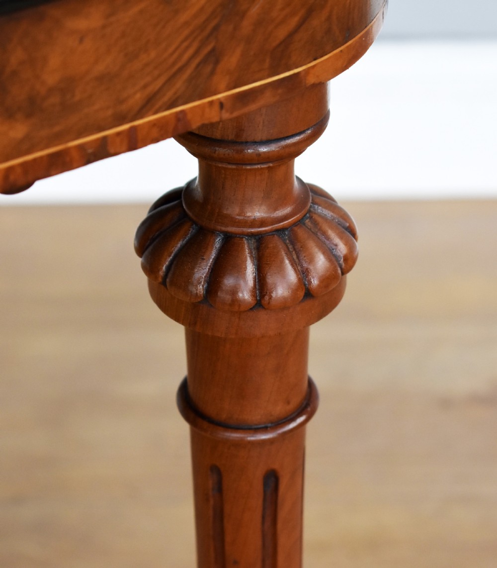Victorian Burr Walnut Inlaid Occasional Table View V