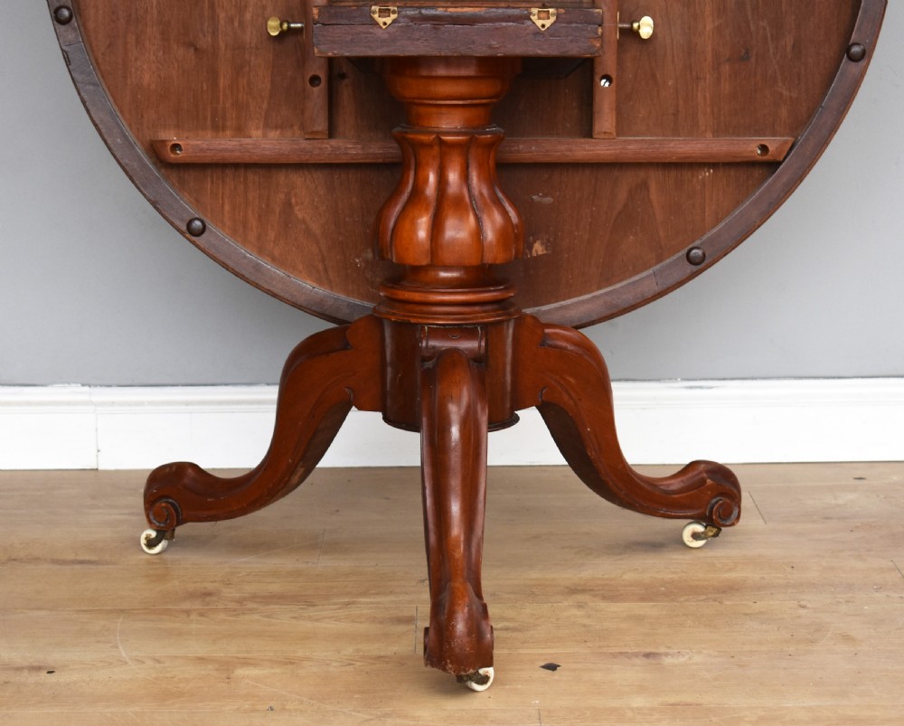 Victorian Mahogany Circular Dining Table View III