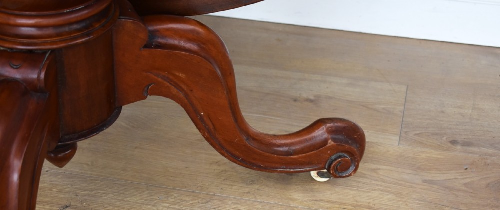 Victorian Mahogany Circular Dining Table View V