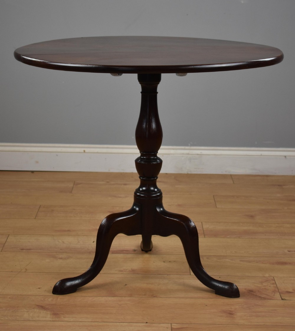 George III Mahogany Tilt Top Tripod Table View V