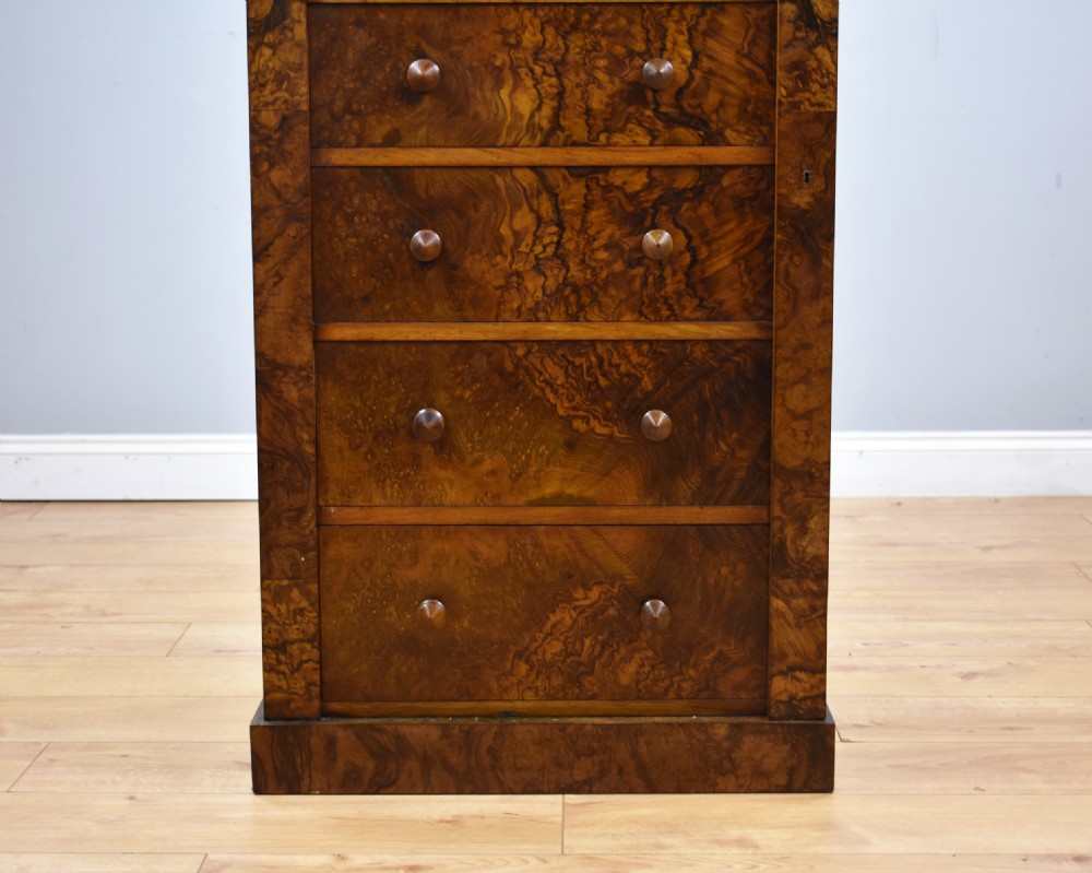 Victorian Burr Walnut Wellington Chest View IX