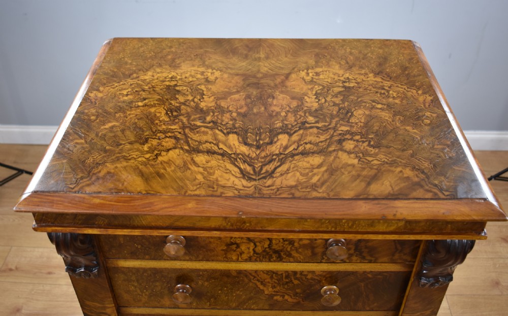 Victorian Burr Walnut Wellington Chest View X