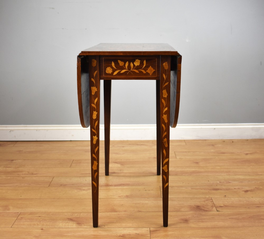 19th Century Dutch Marquetry Drop Leaf Table View III