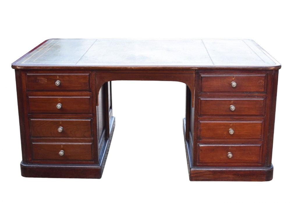 Victorian Mahogany Partners Desk View II