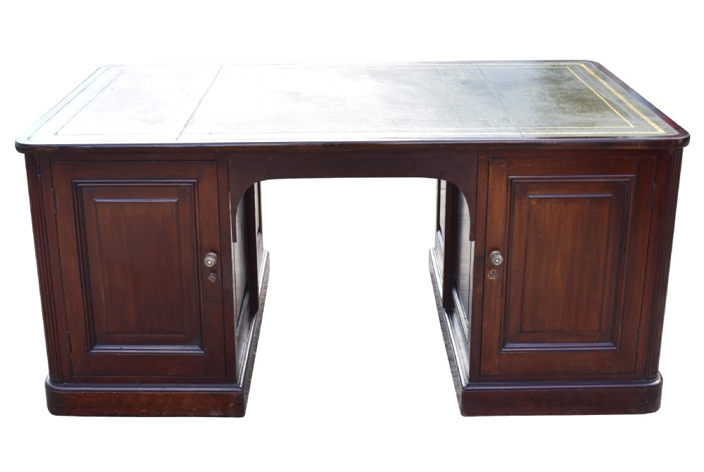 Victorian Mahogany Partners Desk View IV