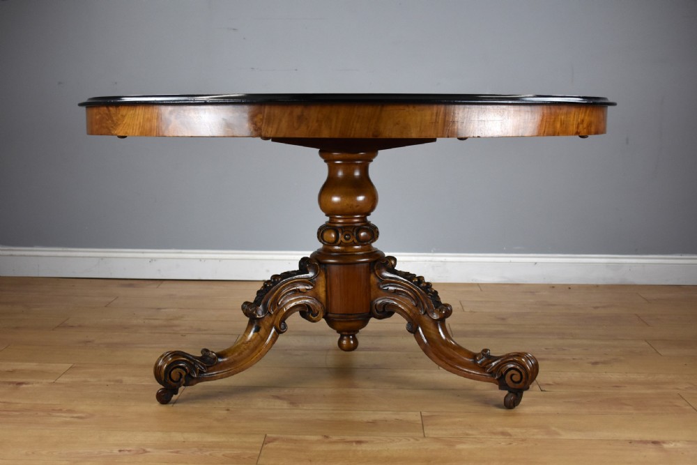 Victorian Marquetry Inlaid Oval Tilt Top Breakfast Table View X