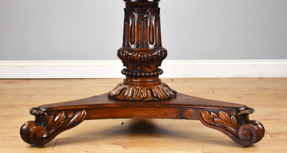 William IV Rosewood Circular Breakfast Table View IV