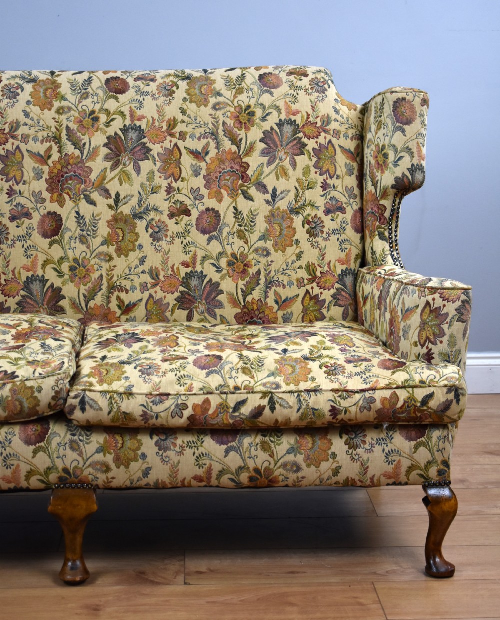 Queen Anne Style Wing Back Sofa View IV