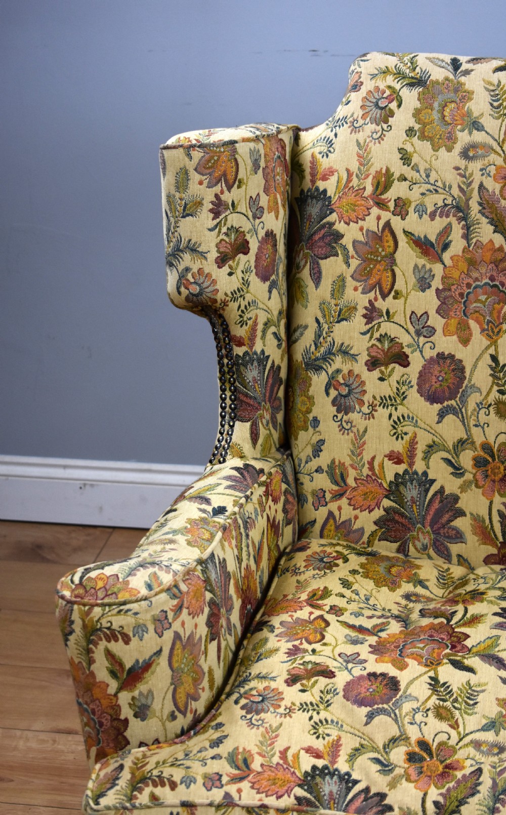 Queen Anne Style Wing Back Sofa View VII