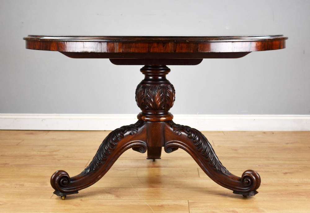 Victorian Rosewood Circular Breakfast Table View II
