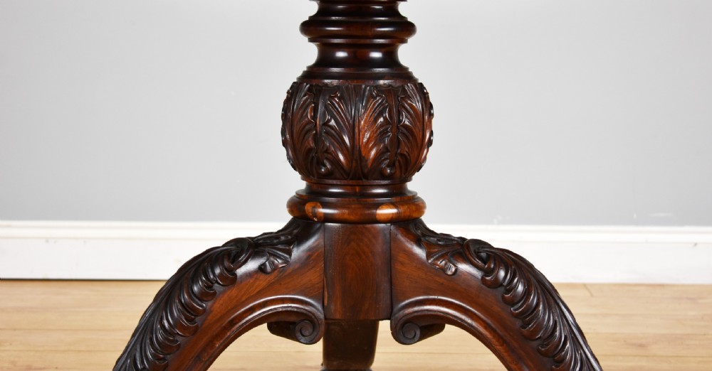 Victorian Rosewood Circular Breakfast Table View IV