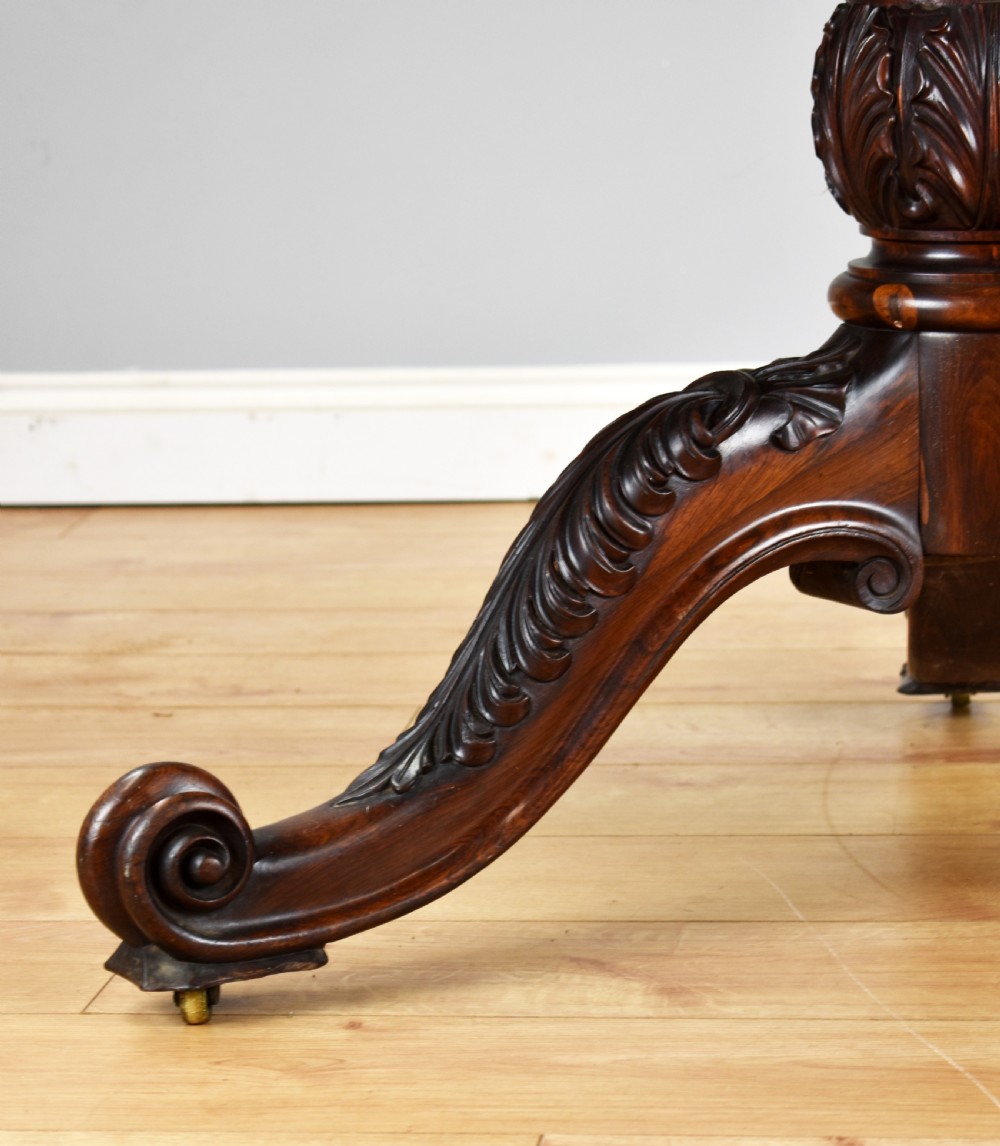 Victorian Rosewood Circular Breakfast Table View VI