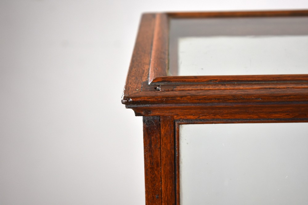 1930s Oak Glass Cased Table Top Display Cabinet View IV
