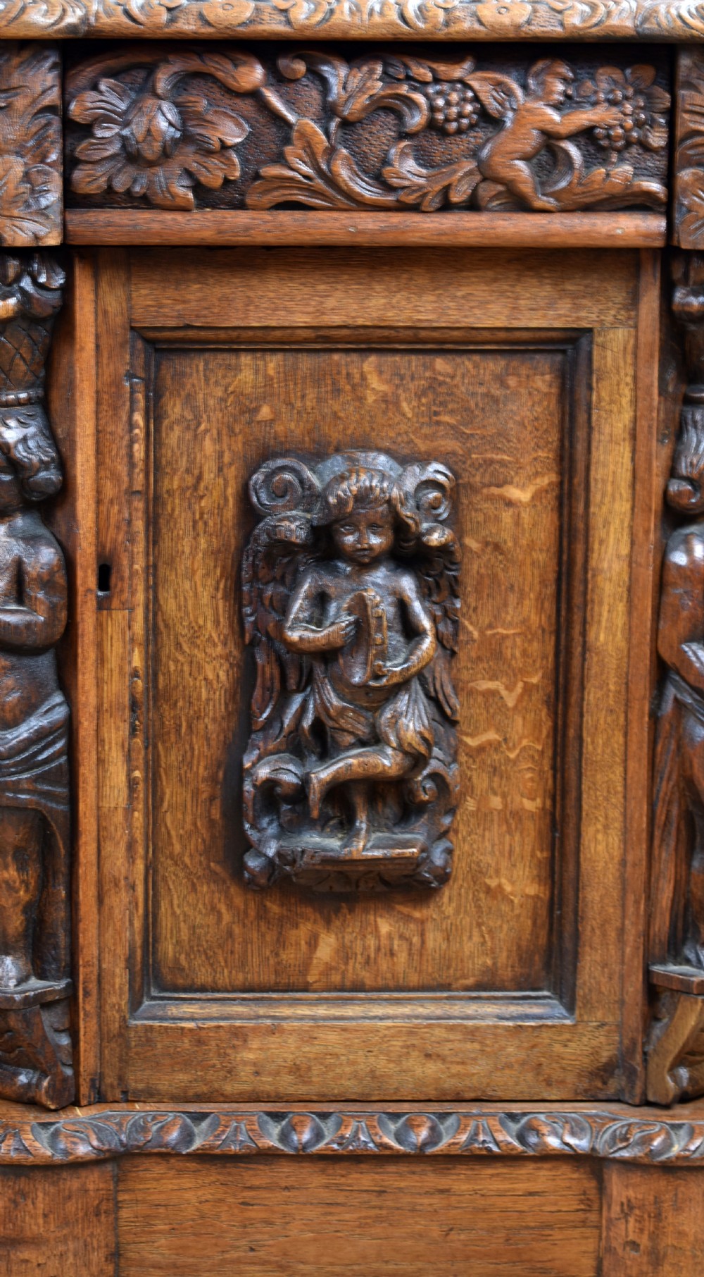 Victorian Carved Oak Desk View IX