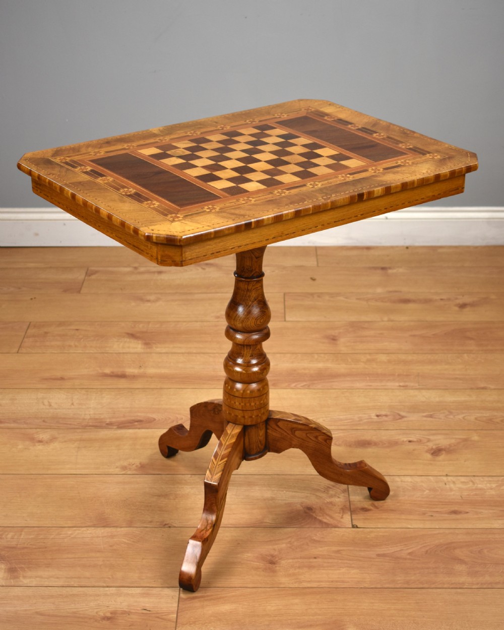 19th Century Walnut Chess Table View II