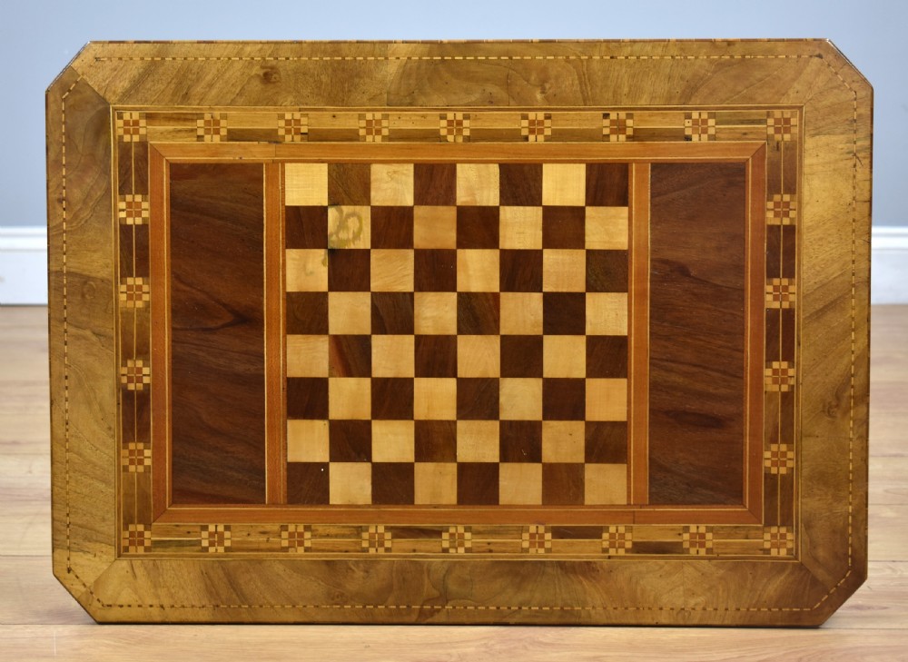 19th Century Walnut Chess Table View VII