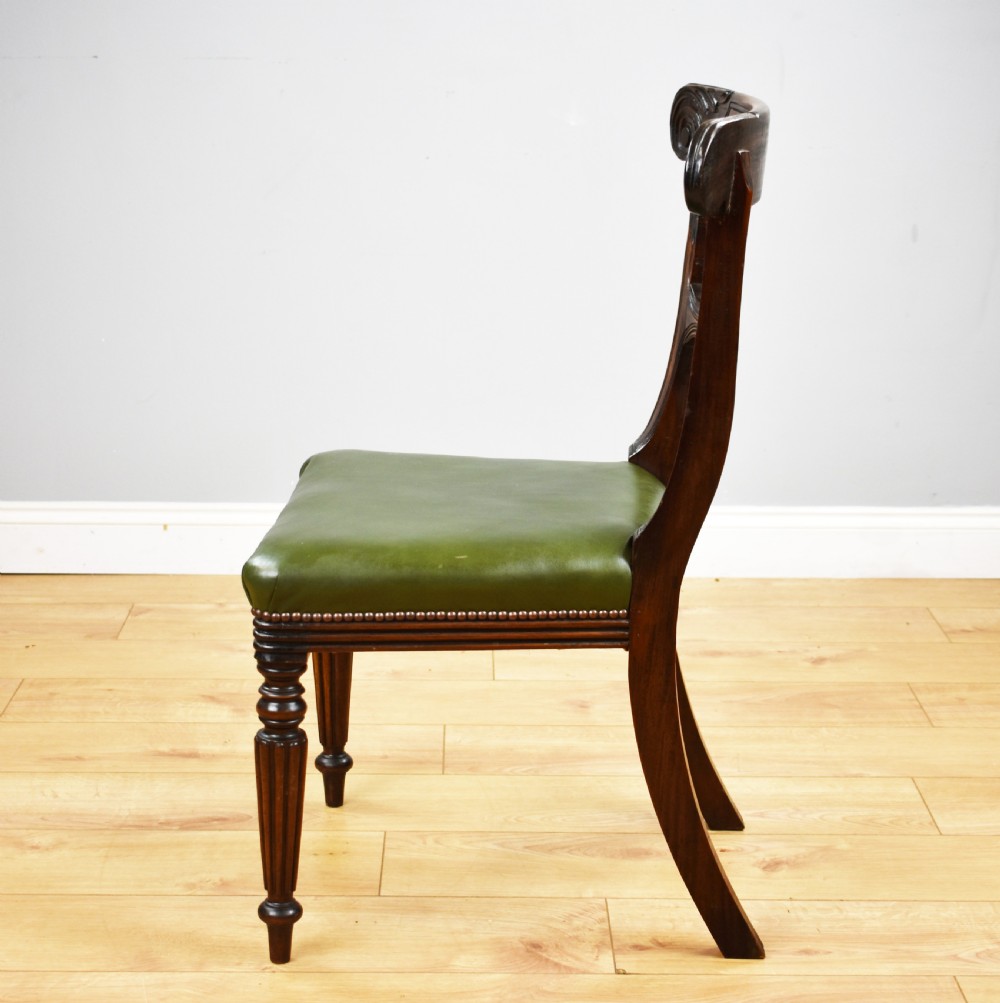 Set of 4 William IV Mahogany Dining Chairs View X