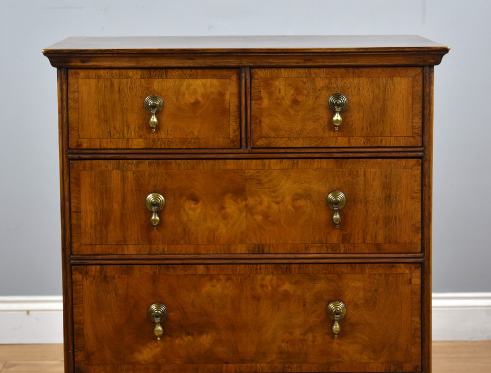 Queen Anne Style Burr Walnut Chest of Drawers View III