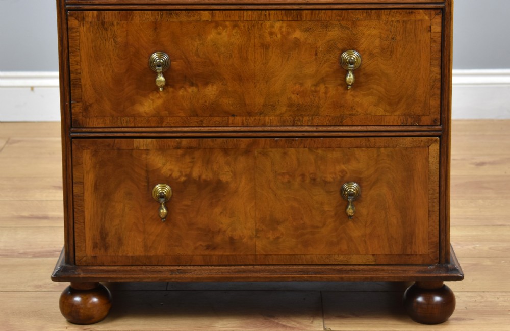 Queen Anne Style Burr Walnut Chest of Drawers View IV