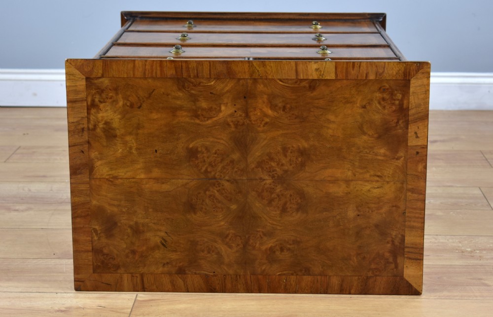 Queen Anne Style Burr Walnut Chest of Drawers View VII