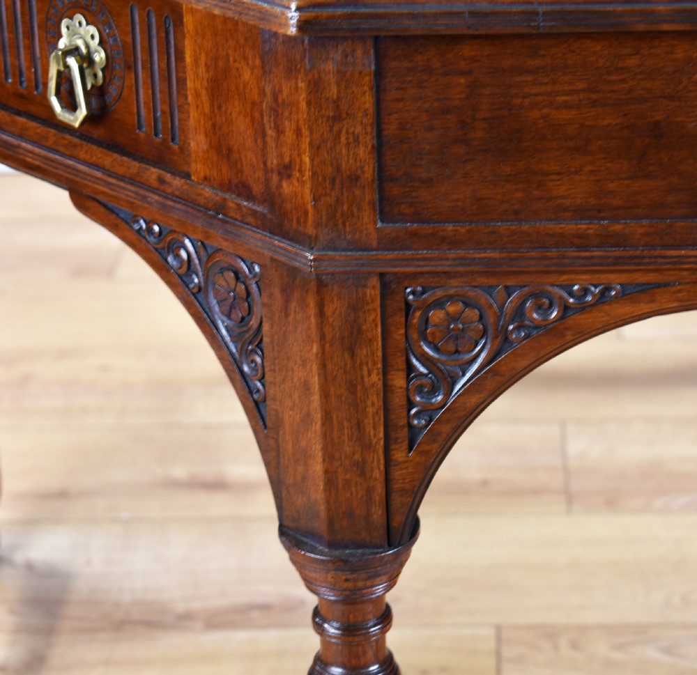 Victorian Walnut Library Table View VII
