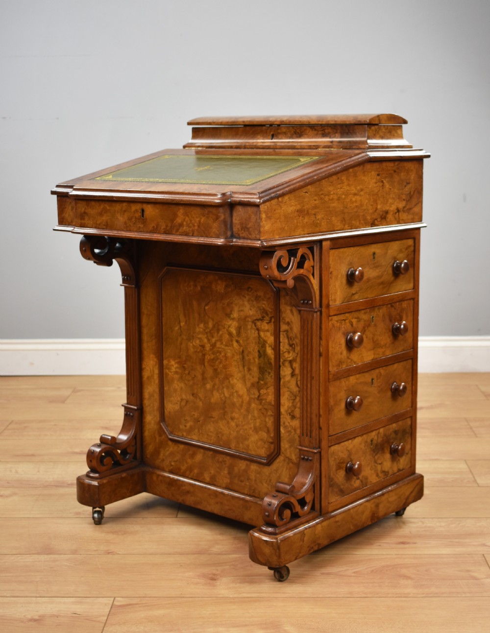 Victorian Burr Walnut Davenport View III