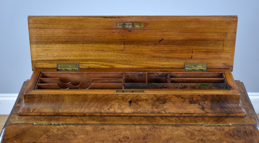 Victorian Burr Walnut Davenport View VIII