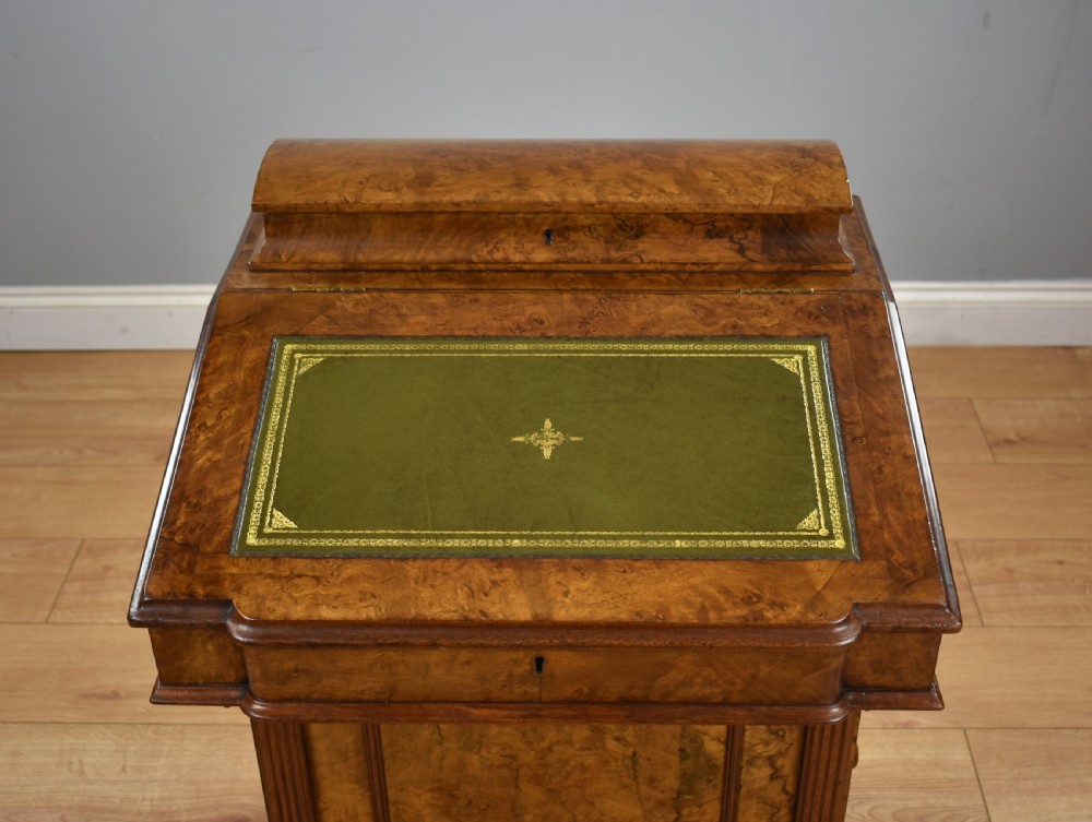 Victorian Burr Walnut Davenport View X