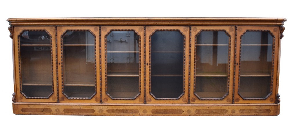 Victorian Oak 6 Door Bookcase