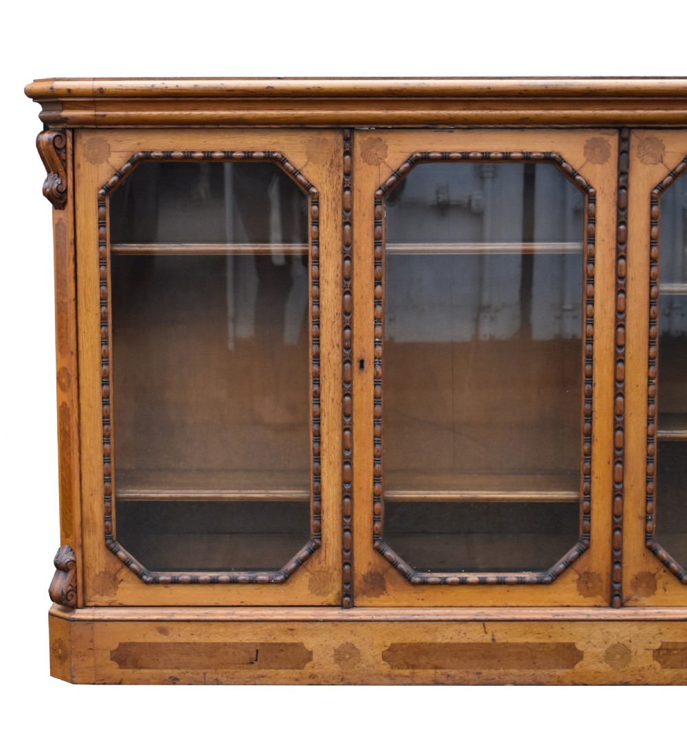Victorian Oak 6 Door Bookcase View II