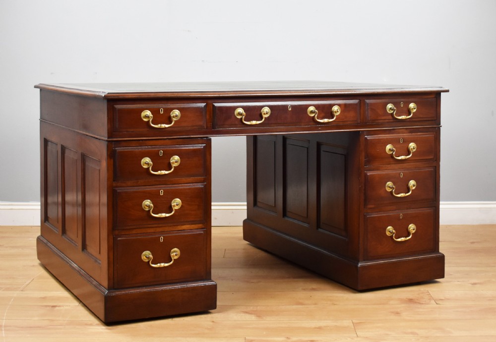 Edwardian Mahogany Partners Desk