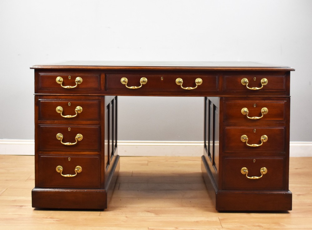 Edwardian Mahogany Partners Desk View II