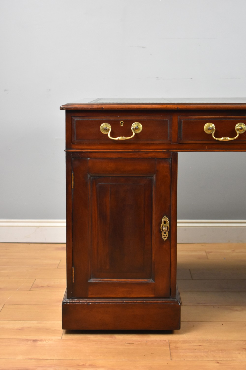Edwardian Mahogany Partners Desk View VIII