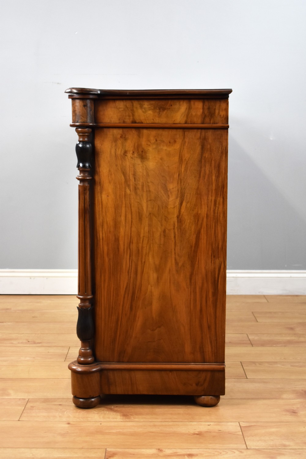 Victorian Burr Walnut Inlaid Credenza View VI