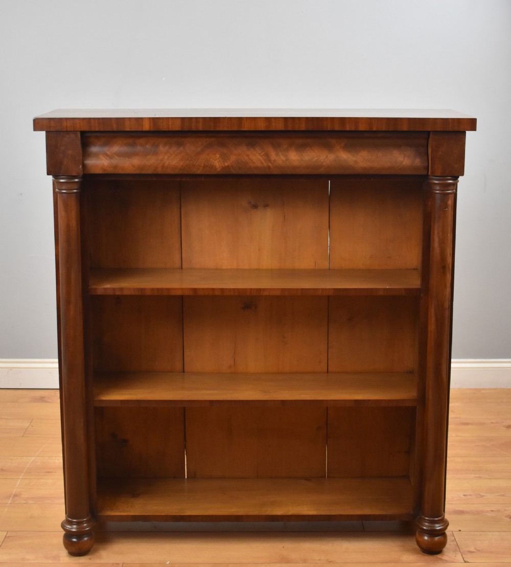 Victorian Mahogany Open Bookcase View II