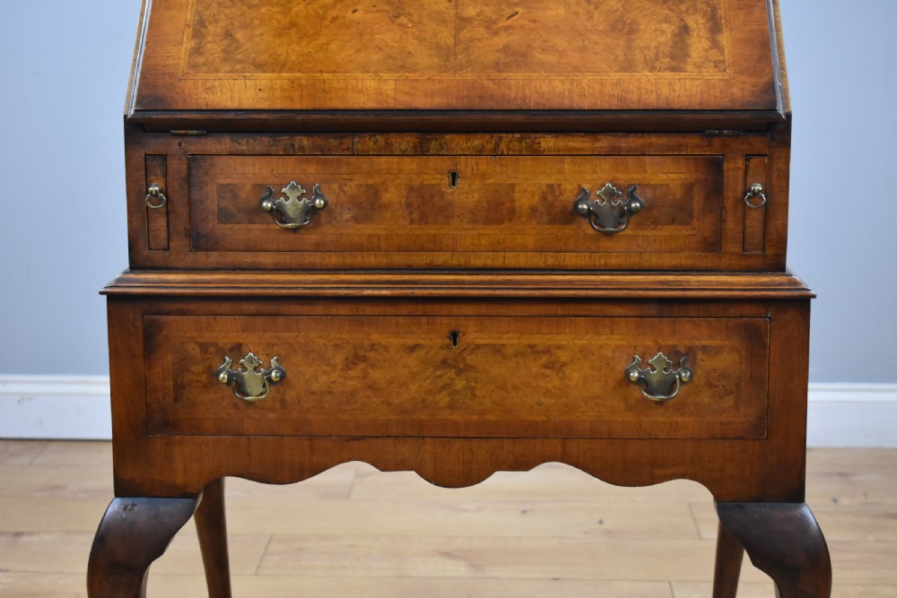 Queen Anne Style Walnut Bureau View IX