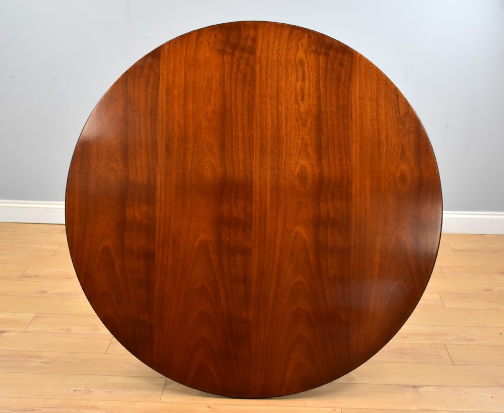 Large Mahogany Circular Extending Dining Table View IV