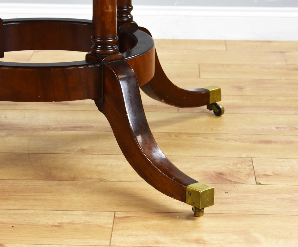 Large Mahogany Circular Extending Dining Table View VIII