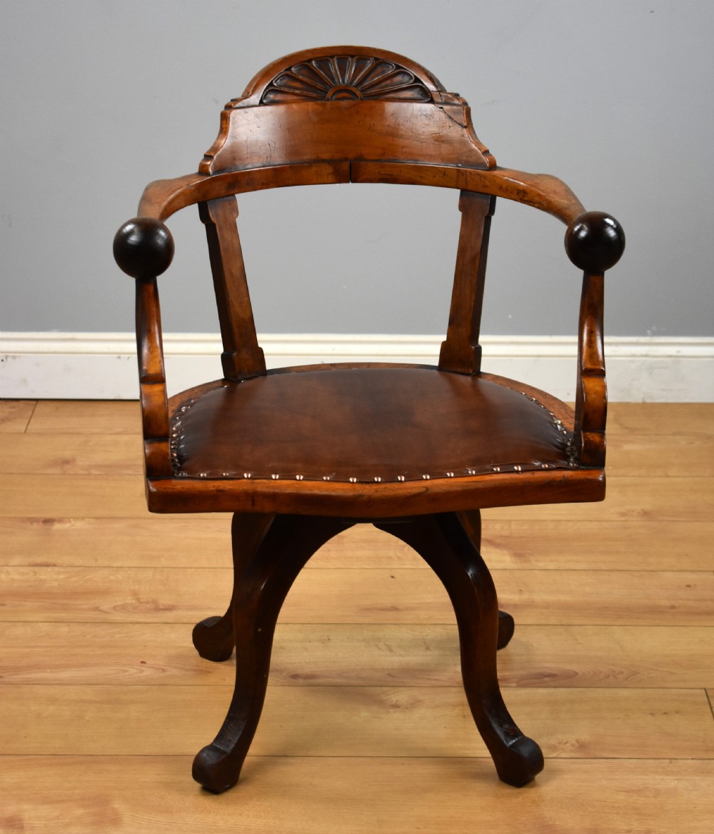 Victorian Mahogany Desk Chair View II