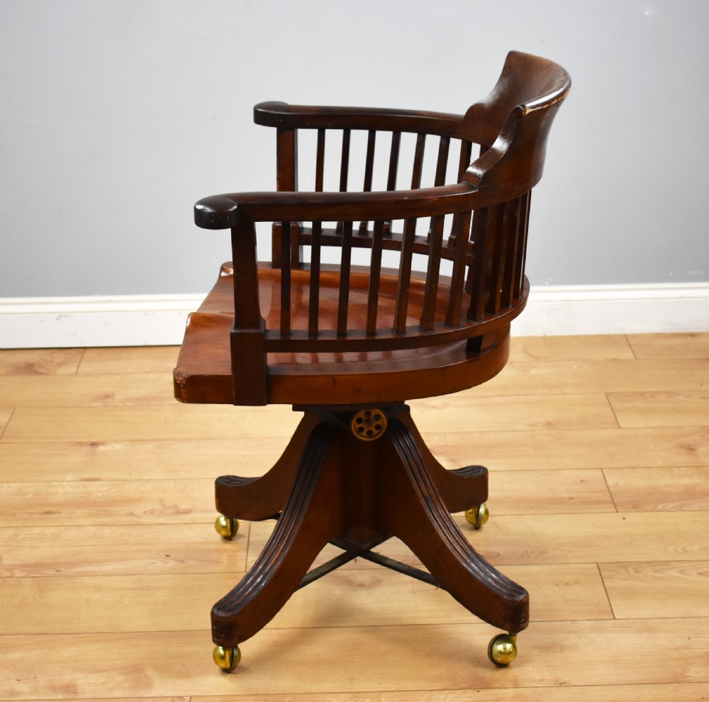 Victorian Mahogany Desk Chair View IV