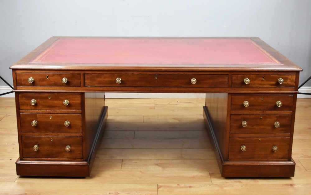 Victorian Mahogany Partners Desk by  View II