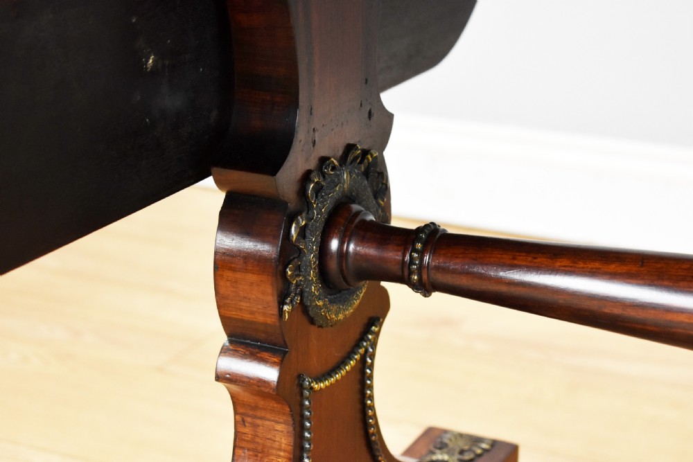 Regency Rosewood and Brass Inlaid Sofa Table View XV