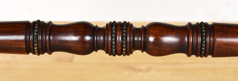 Regency Rosewood and Brass Inlaid Sofa Table View XVI