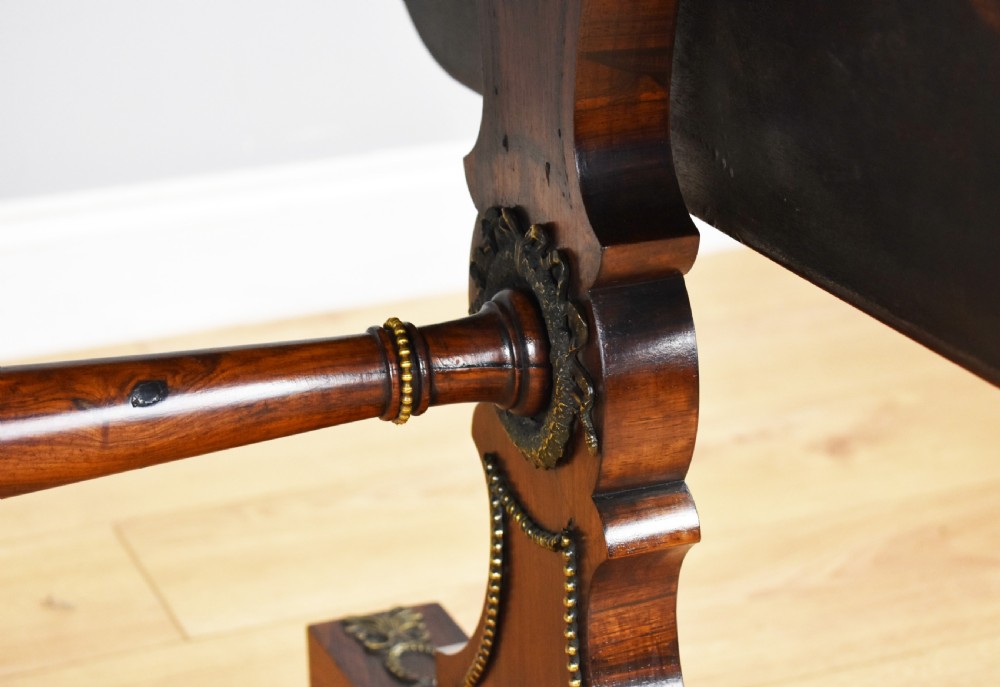 Regency Rosewood and Brass Inlaid Sofa Table View XVII