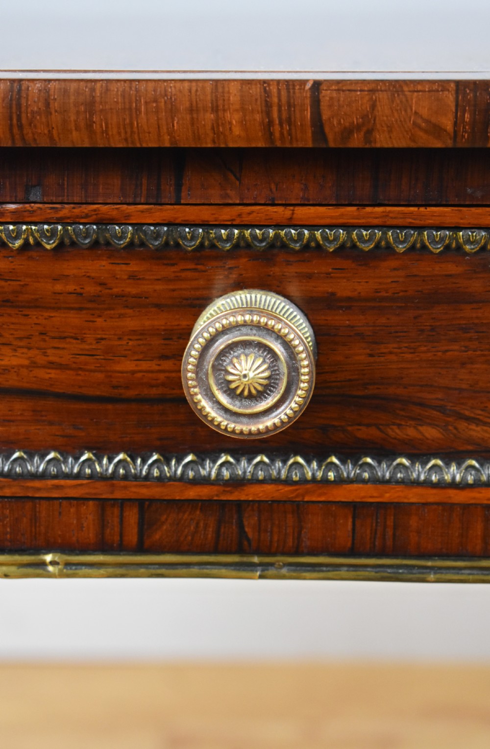 Regency Rosewood and Brass Inlaid Sofa Table View XIX