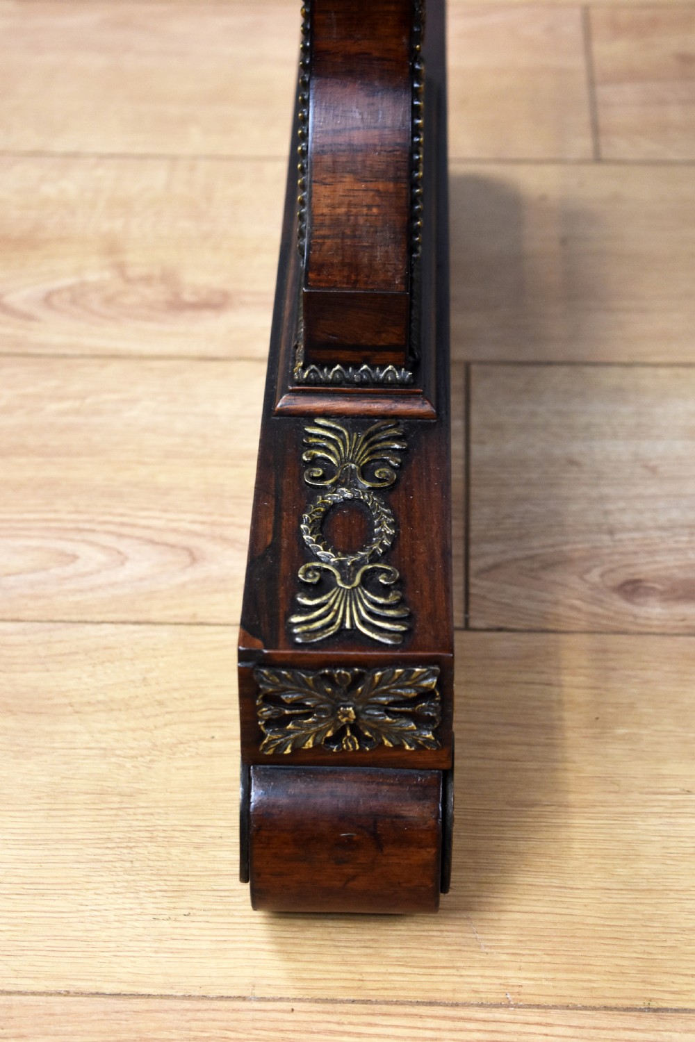 Regency Rosewood and Brass Inlaid Sofa Table View XX