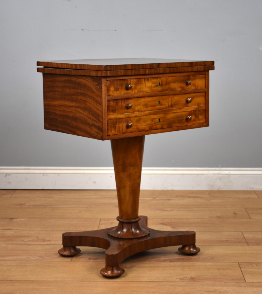 William IV Flame Mahogany Work Table