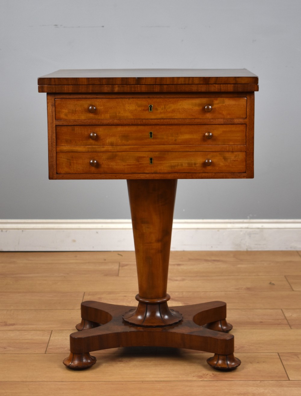 William IV Flame Mahogany Work Table View II
