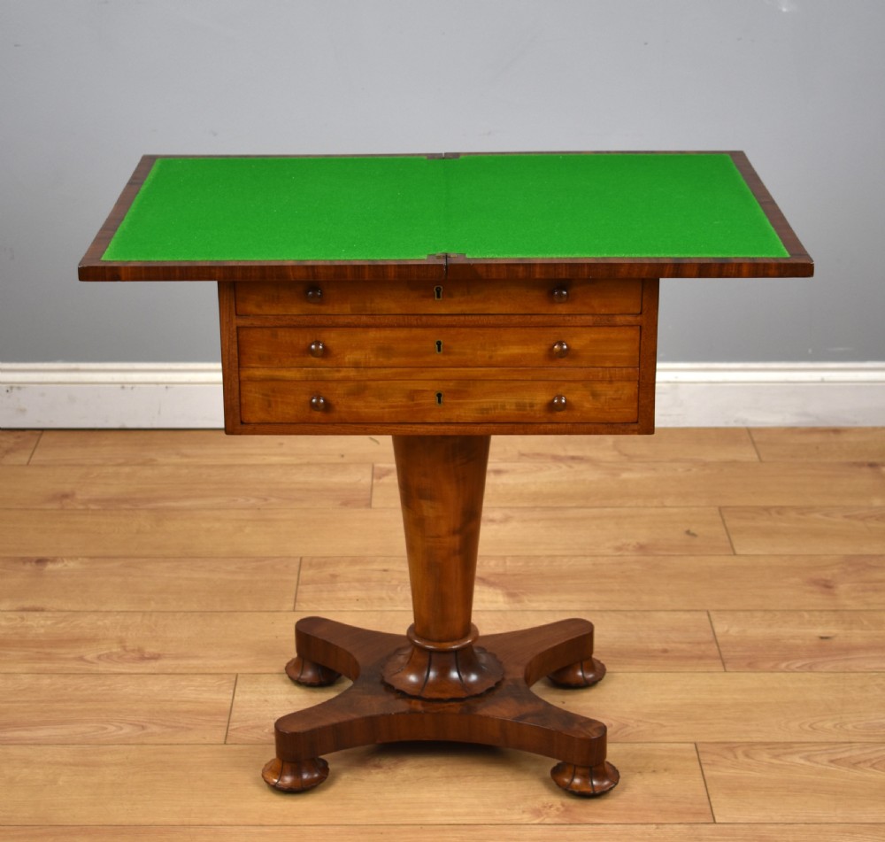 William IV Flame Mahogany Work Table View VI