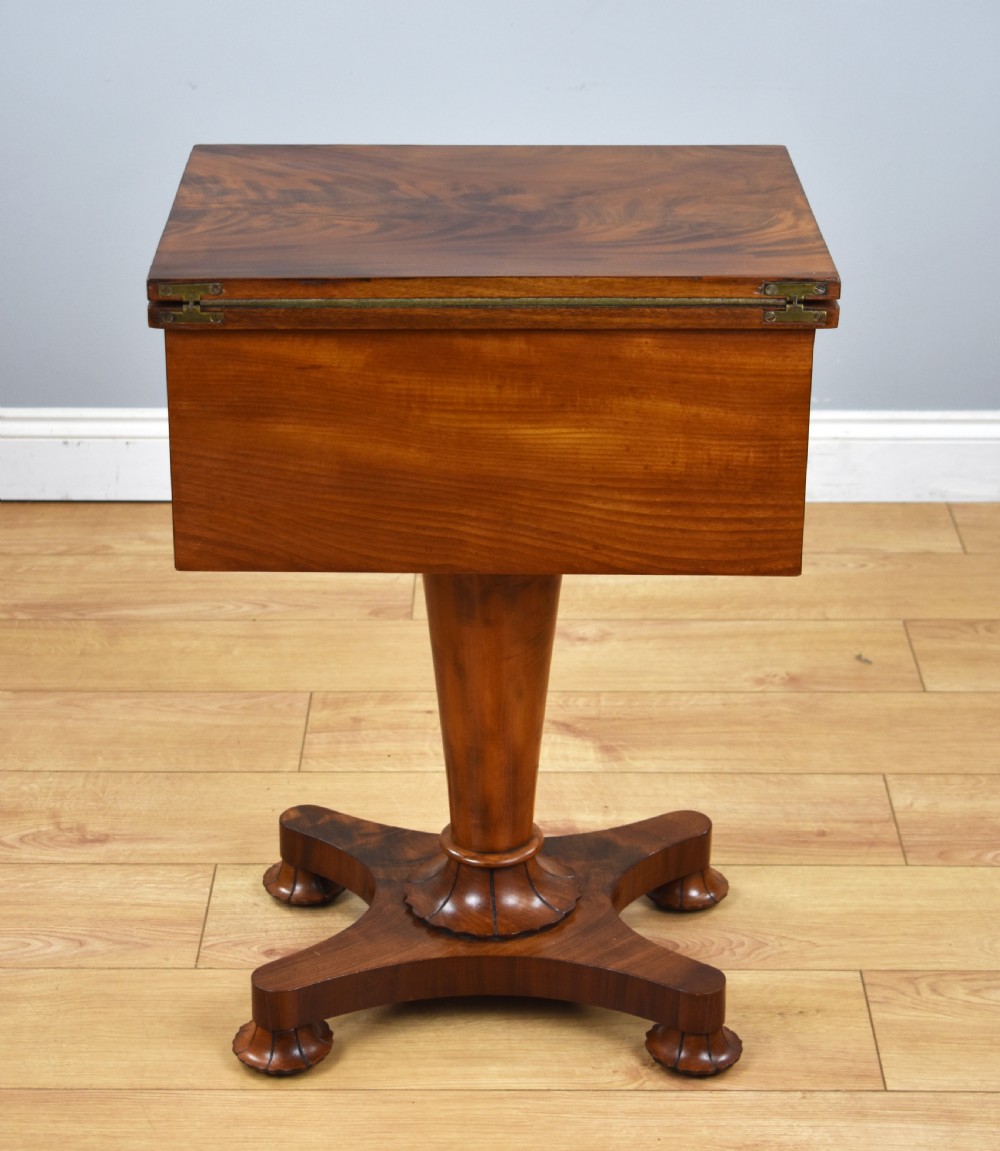 William IV Flame Mahogany Work Table View IX